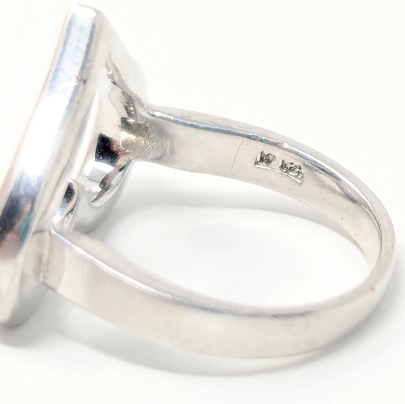 Vintage sterling silver solid genuine 925 heart outline cut out ring - Picture 5 of 5